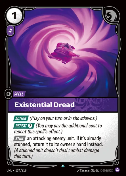 Existential Dread, Riftbound card UNL 134 — Unleashed set