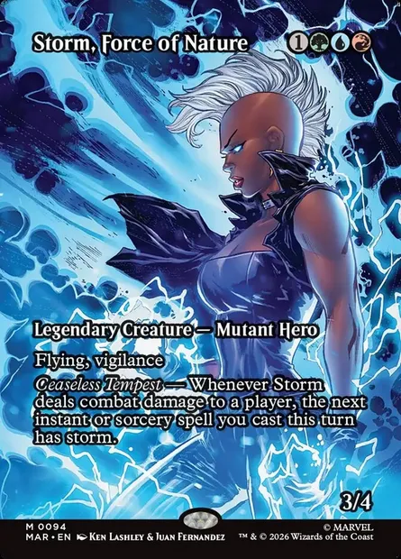 Storm, Force of Nature, carte Magic MAR 94 — extension Marvel Universe