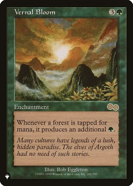 Vernal Bloom, Magic card PLST USG-281 — The List set