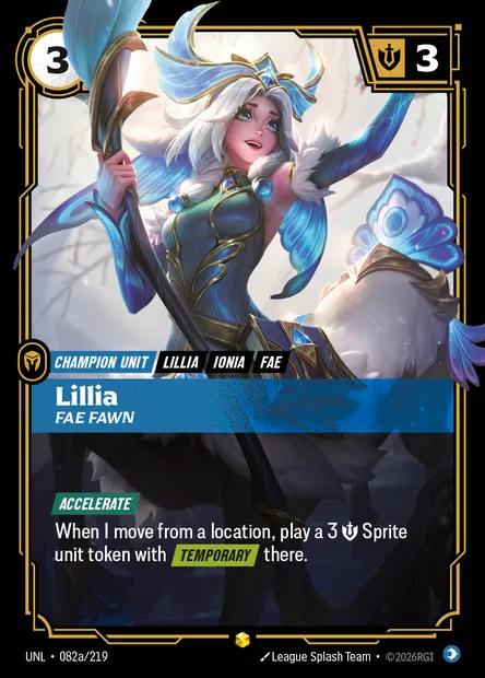 Lillia, Riftbound card UNL 082a — Unleashed set