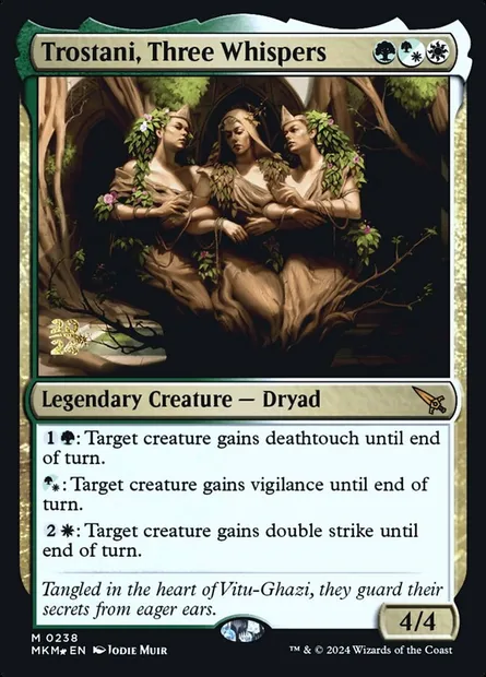 Trostani, Three Whispers, Magic card PMKM 238s — Murders at Karlov Manor Promos set