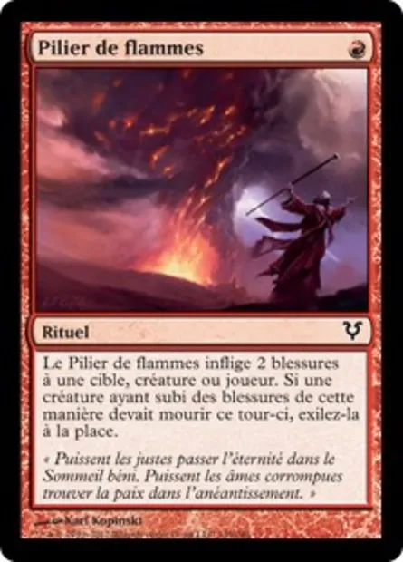 Pilier de flammes, carte Magic AVR 149 — extension Avacyn ressuscitée