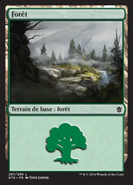Forêt, carte Magic KTK 267 — extension Les Khans de Tarkir