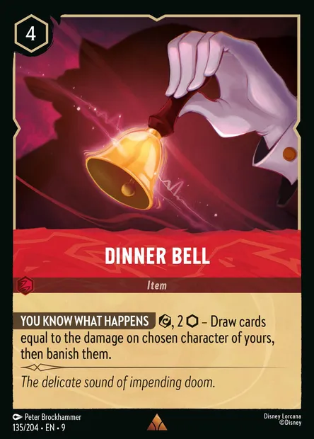 Dinner Bell, Disney Lorcana card CH9-135 — Fabled set