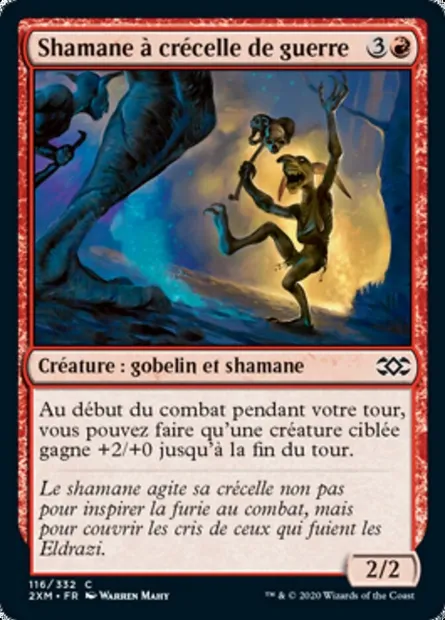 Shamane à crécelle de guerre, carte Magic 2XM 116 — extension Double Masters