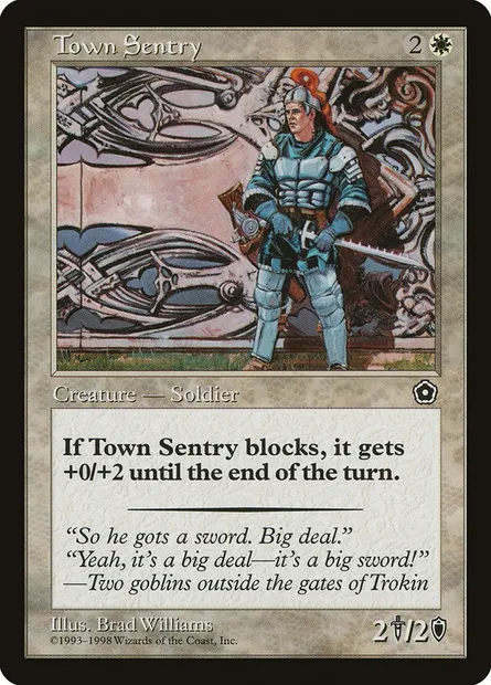 Town Sentry, Magic card P02 25 — Portal Second Age set