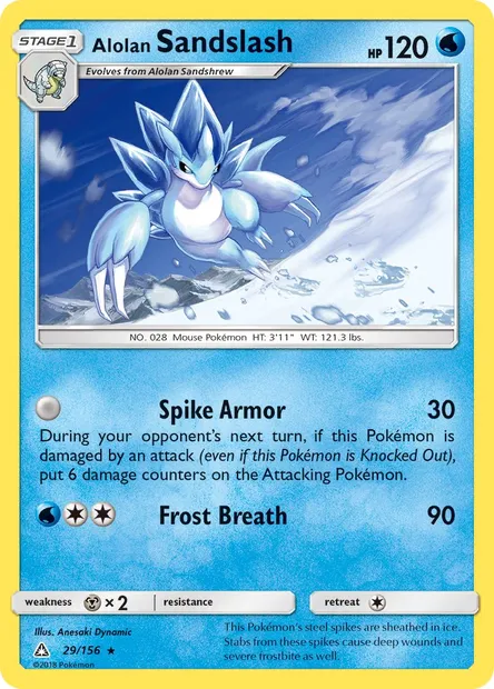 Alolan Sandslash, Pokémon card UPR 29 — Ultra Prism set