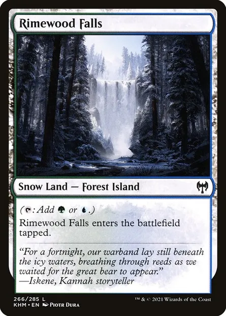 Rimewood Falls, Magic card KHM 266 — Kaldheim set