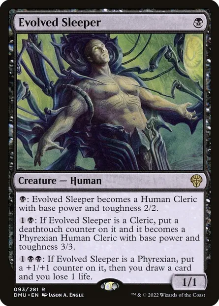 Evolved Sleeper, Magic card DMU 93 — Dominaria United set