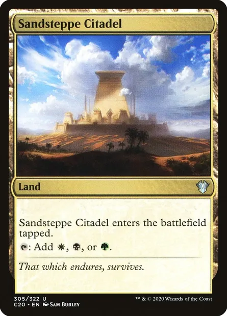 Sandsteppe Citadel, Magic card C20 305 — Commander 2020 set