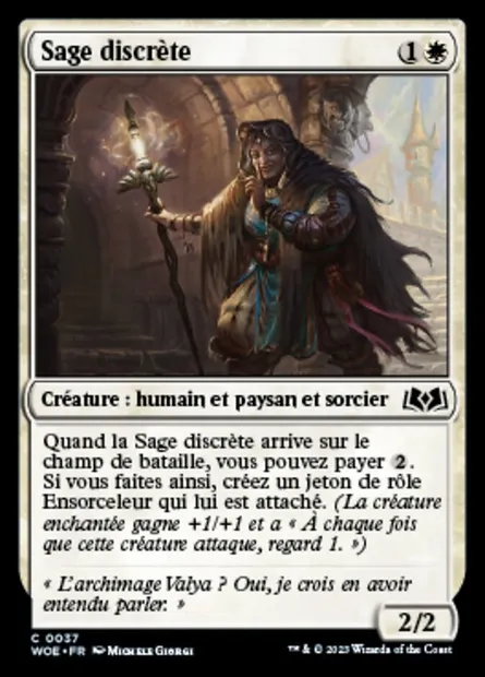 Sage discrète, carte Magic WOE 37 — extension Wilds of Eldraine