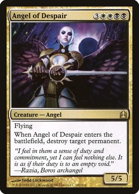 Angel of Despair, Magic card CMD 180 — Commander 2011 set