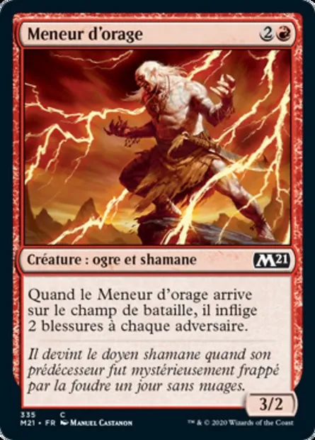 Meneur d'orage, carte Magic M21 335 — extension Core Set 2021