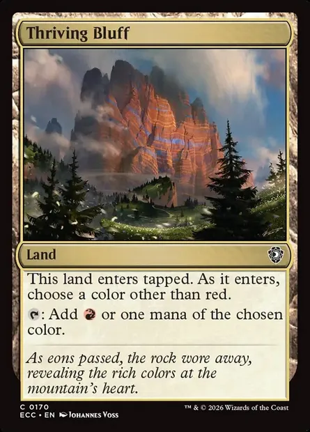 Thriving Bluff, Magic card ECC 170 — Lorwyn Eclipsed Commander set