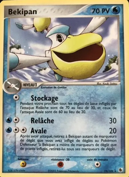 Bekipan, carte Pokémon RS 19 — extension EX Rubis & Saphir