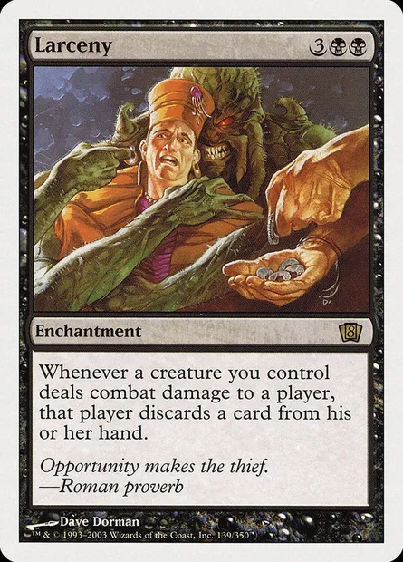 Larceny, Magic card 8ED 139 — Eighth Edition set