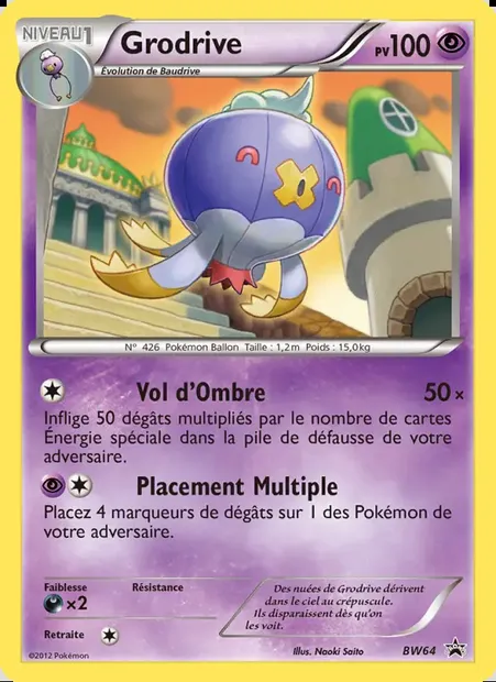 Grodrive, carte Pokémon BW 64 — extension Promo BW