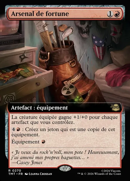 Arsenal de fortune, carte Magic TMT 270 — extension Teenage Mutant Ninja Turtles