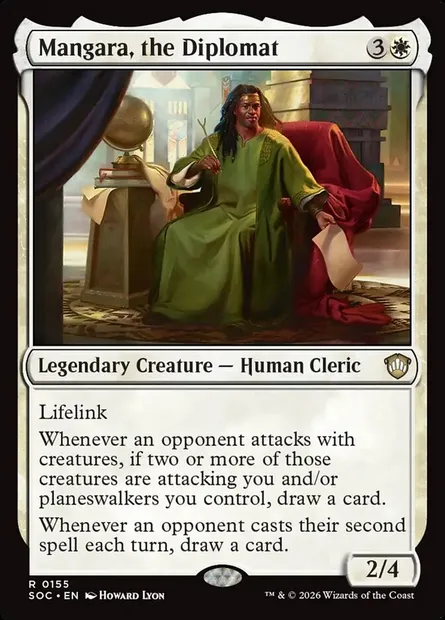Mangara, the Diplomat, Magic card SOC 155 — Secrets of Strixhaven Commander set