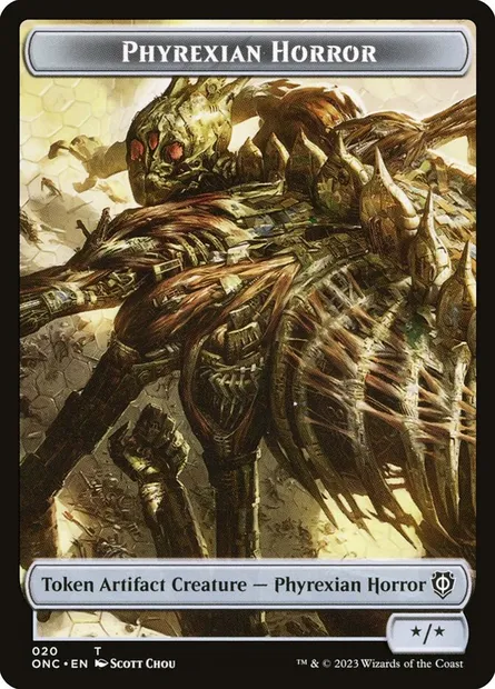 Phyrexian Horror, Magic card TONC 20 — Phyrexia: All Will Be One Commander Tokens set
