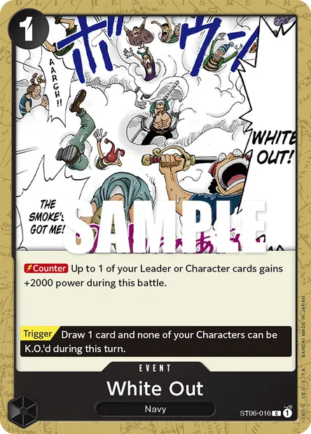 White Out, carte One Piece ST06-016 — extension Absolute Justice