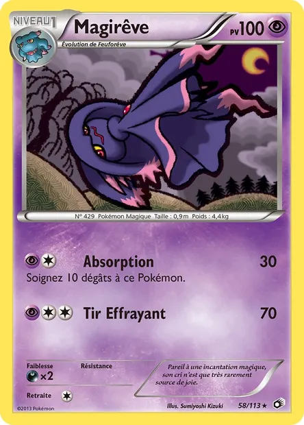 Magirêve, carte Pokémon LTR 58 — extension Legendary Treasures