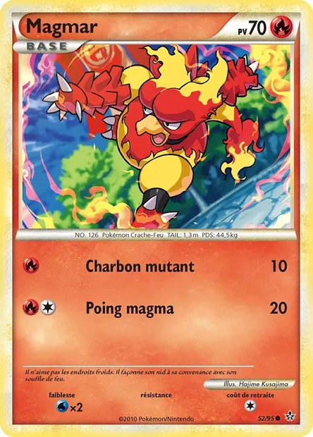 Magmar, carte Pokémon UL 52 — extension Déchaînement