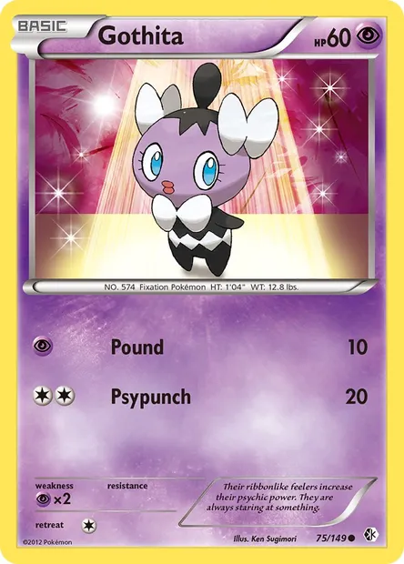 Gothita, Pokémon card BCR 75 — Boundaries Crossed set