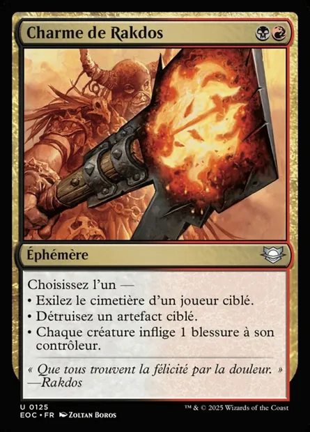 Charme de Rakdos, carte Magic EOC 125 — extension Edge of Eternities Commander