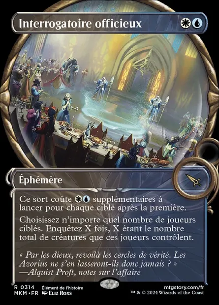 Interrogatoire officieux, carte Magic MKM 314 — extension Murders at Karlov Manor