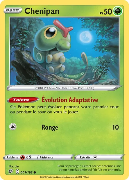 Chenipan, carte Pokémon RCL 1 — extension Clash des Rebelles