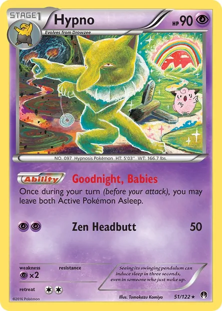 Hypno, Pokémon card BKP 51 — BREAKpoint set