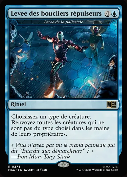 Levée de la palissade, carte Magic MSC 278 — extension Marvel Super Heroes Commander