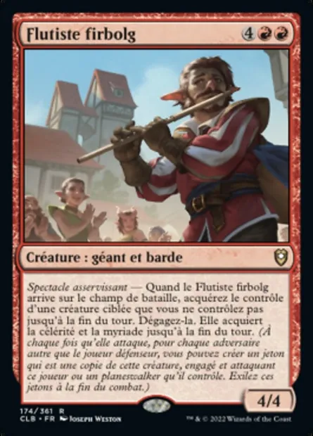 Flutiste firbolg, carte Magic CLB 174 — extension Commander Légendes : la bataille de la Porte de Baldur