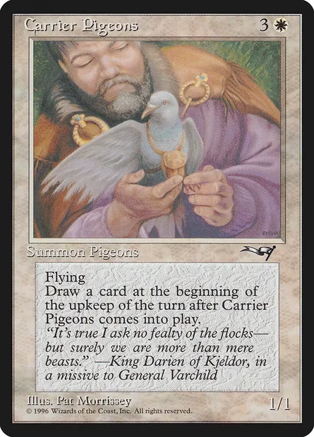 Carrier Pigeons, Magic card ALL 1b — Alliances set
