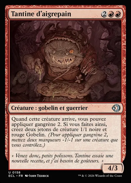 Tantine d'aigrepain, carte Magic ECL 158 — extension Lorwyn Eclipsed