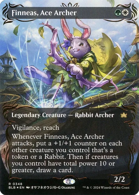 Finneas, Ace Archer, Magic card BLB 348 — Bloomburrow set