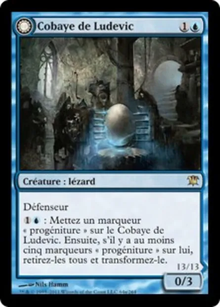 Cobaye de Ludevic // Abomination de Ludevic, carte Magic ISD 64 — extension Innistrad