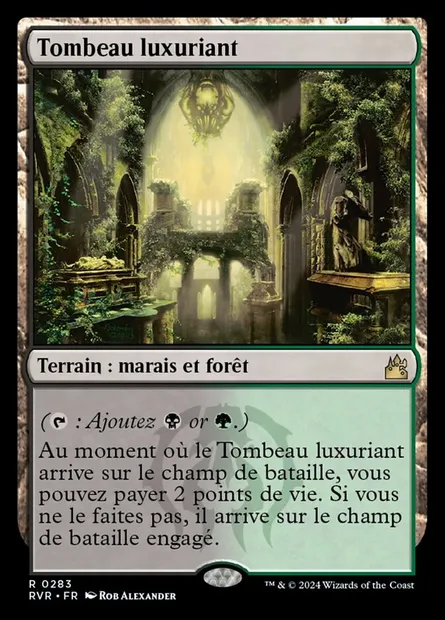 Tombeau luxuriant, carte Magic RVR 283 — extension Ravnica Remastered
