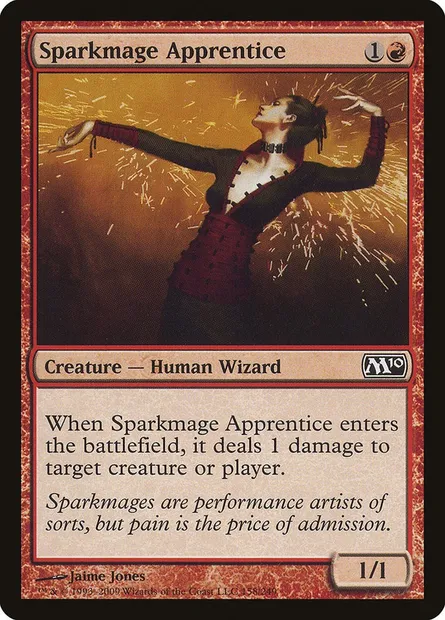 Sparkmage Apprentice, Magic card M10 158 — Magic 2010 set