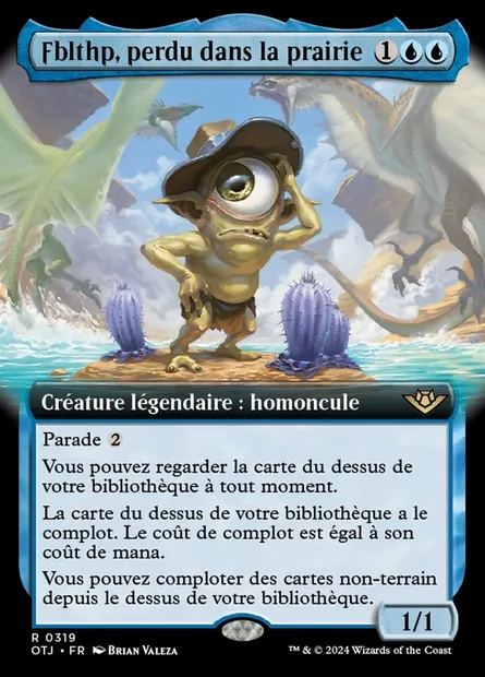 Fblthp, perdu dans la prairie, carte Magic OTJ 319 — extension Outlaws of Thunder Junction