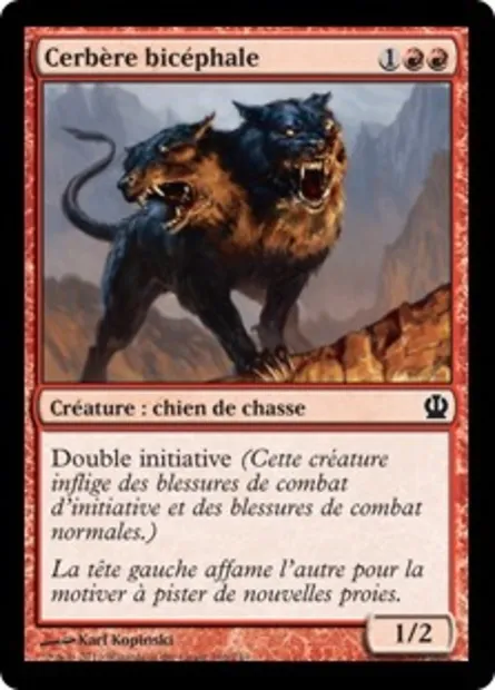 Cerbère bicéphale, carte Magic THS 146 — extension Theros
