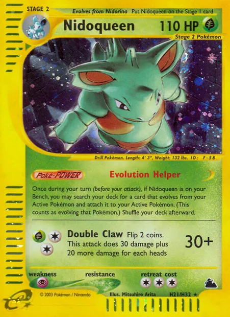 Nidoqueen, carte Pokémon SK H21 — extension Skyridge