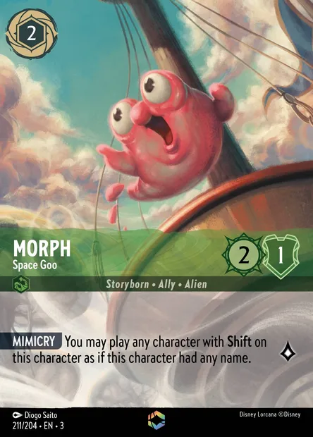 Morph - Space Goo, Disney Lorcana card CH3-211 — Into the Inklands set