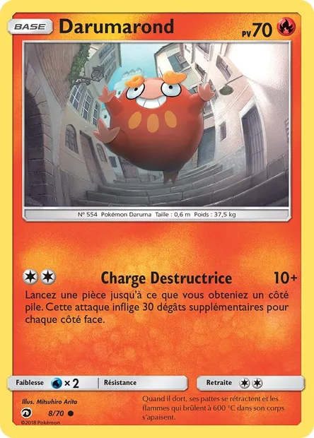 Darumarond, carte Pokémon DRM 8 — extension Majesté Des Dragons