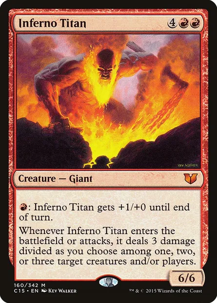 Inferno Titan, Magic card C15 160 — Commander 2015 set