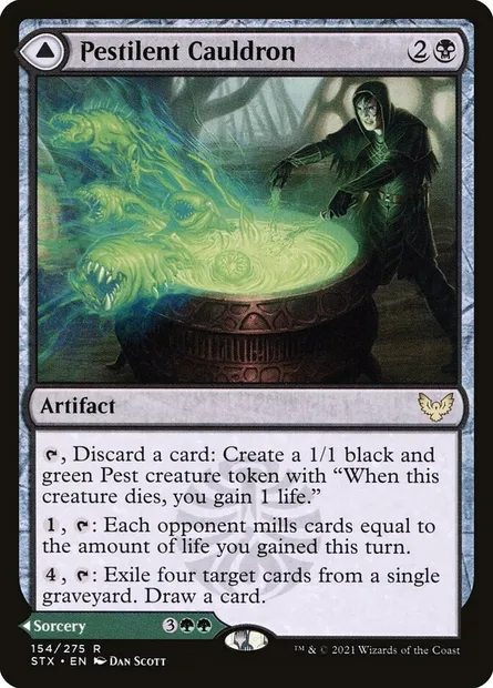 Pestilent Cauldron // Restorative Burst, Magic card STX 154 — Strixhaven: School of Mages set