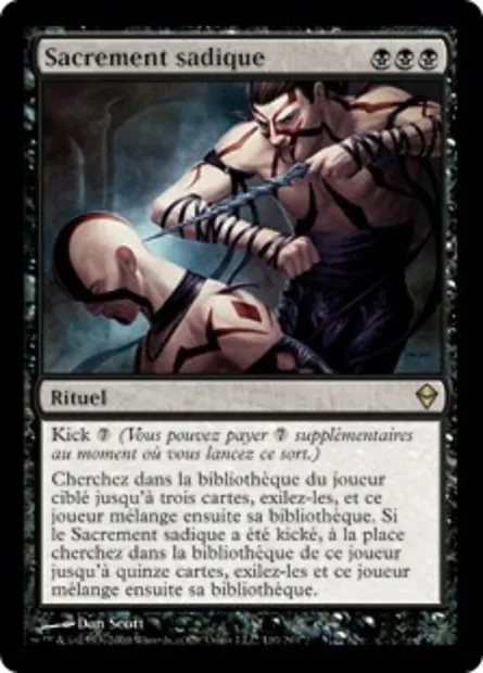 Sacrement sadique, carte Magic ZEN 110 — extension Zendikar