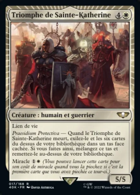 Triomphe de Sainte-Katherine, carte Magic 40K 17 — extension Warhammer 40,000 Commander