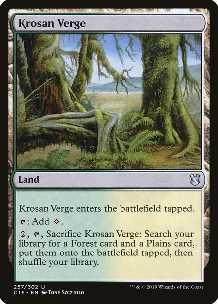 Krosan Verge, Magic card C19 257 — Commander 2019 set